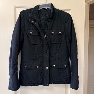 Zara Basic Black Outerwear Jacket, Size Medium